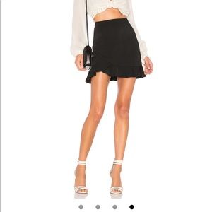 superdown milan ruffle mini skirt (revolve)